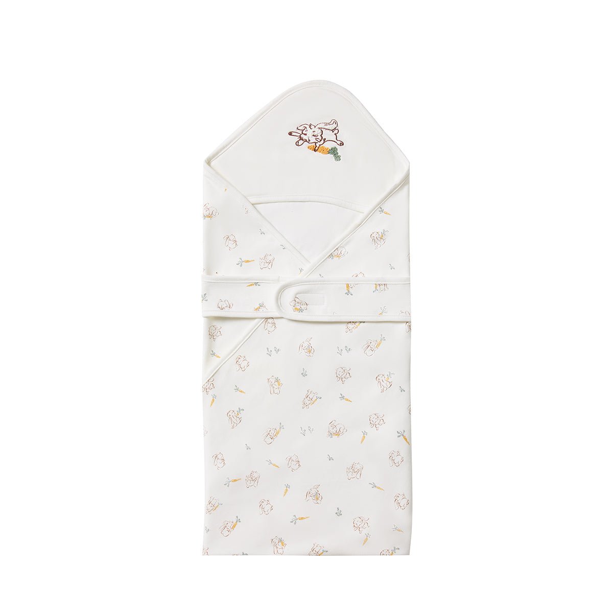 Cute Rabbit Extra Warm Cotton Baby White Swaddle Wrap-3