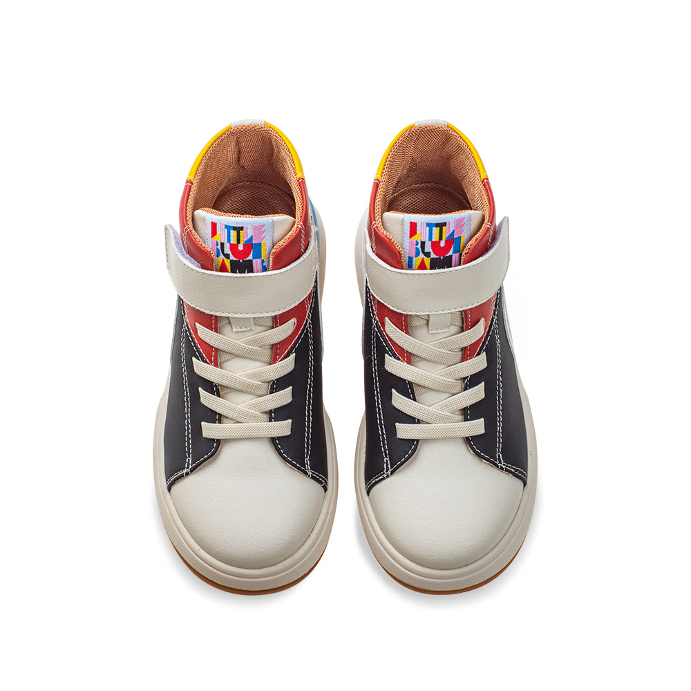 Mondrian Non-Slip Kids High-top Sneakers-4
