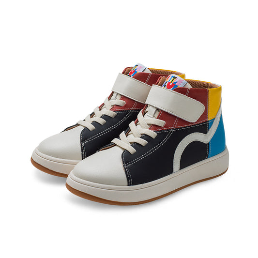 Mondrian Non-Slip Kids High-top Sneakers-1