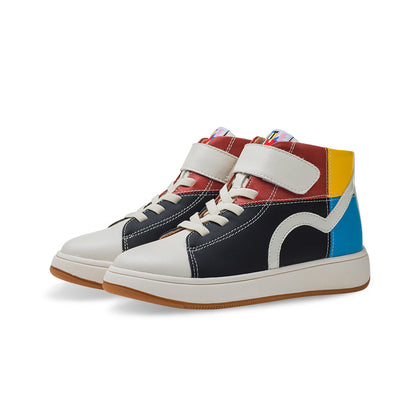 Mondrian Non-Slip Kids High-top Sneakers-2